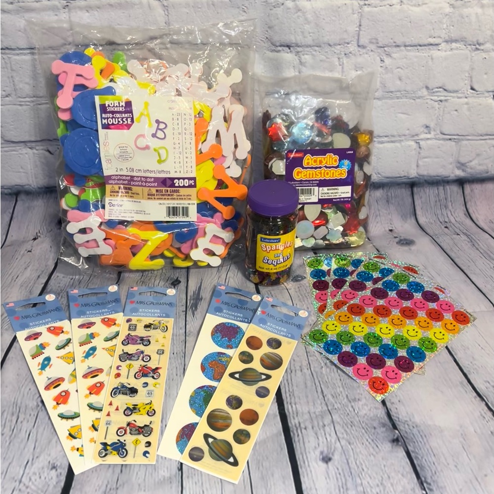 Craft Bundle - Stickers / Gem Stones / Sequins